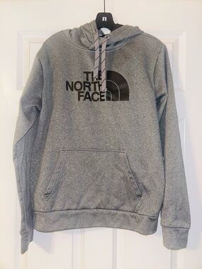 The North Face Men's Gray Logo Hoodie medium black